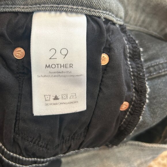 Mother Jeans Women’s The Swooner Supermoon Stripe Gray Size 29 Stretchy - Picture 8 of 9